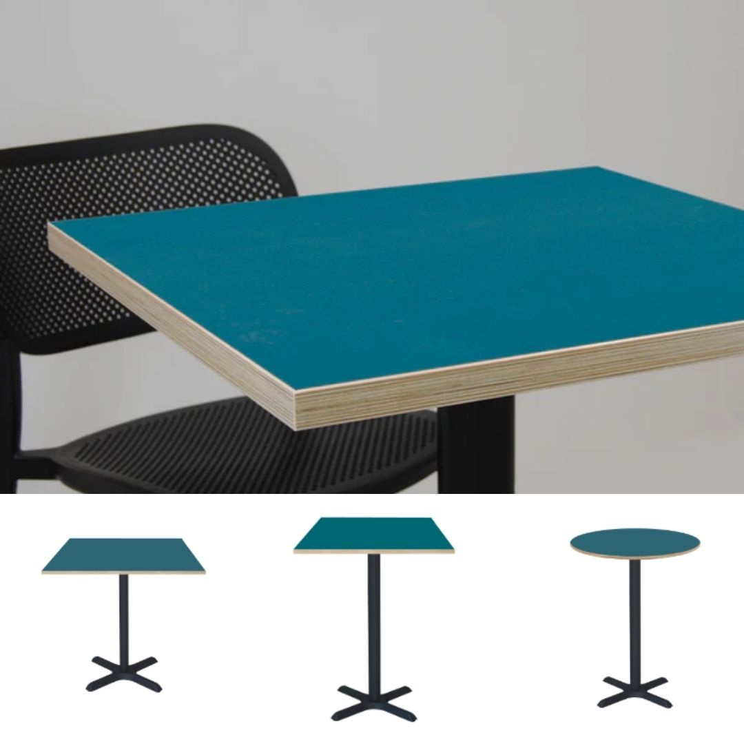 collection de tables Dina bleu prusse bois