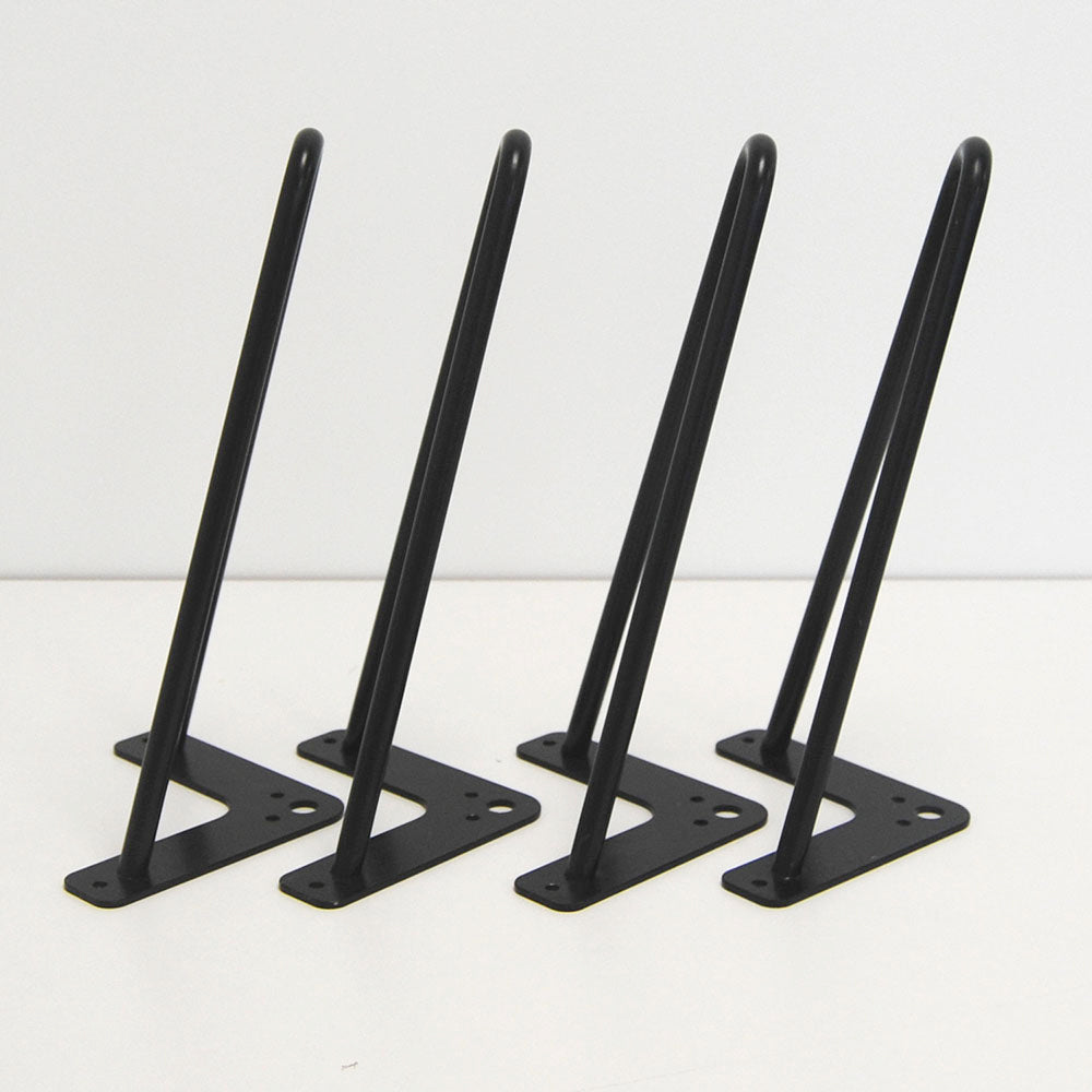 piétement de table hairpin pour restaurant salon noir promo