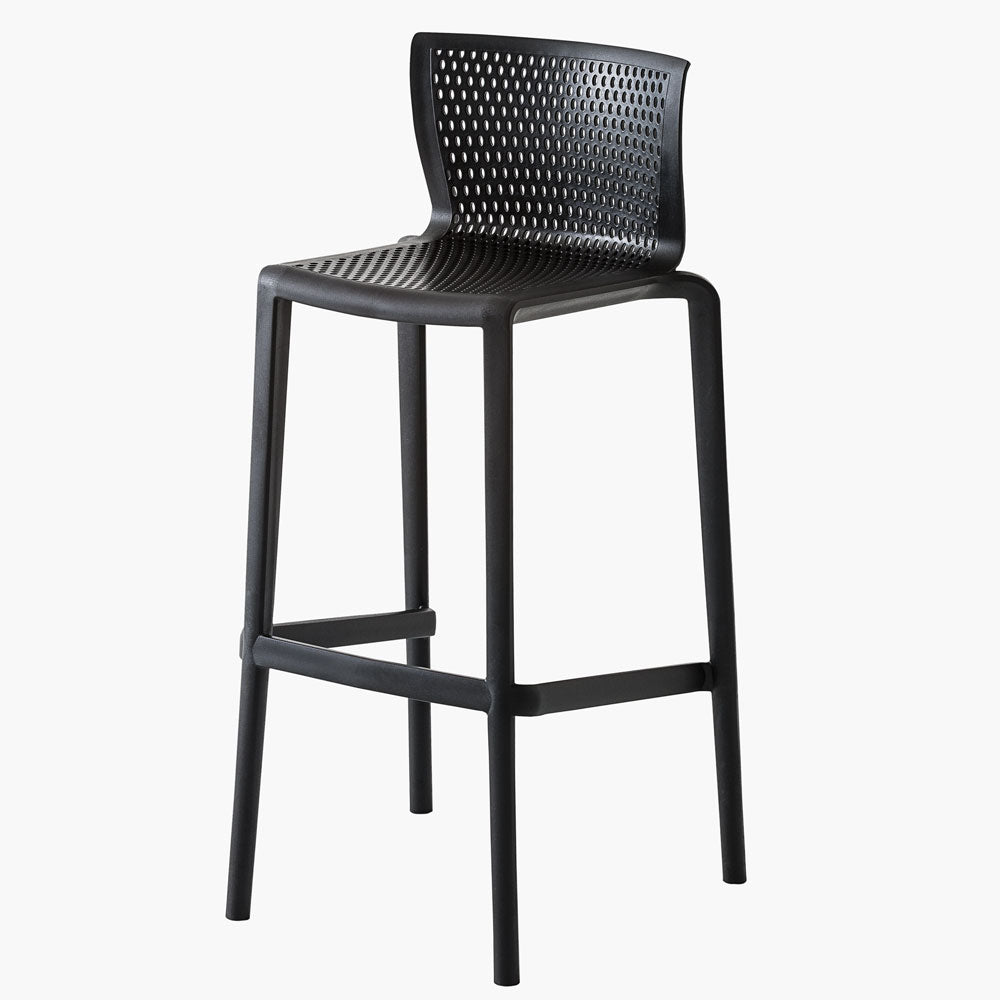 Chaise haute de restaurant pour terrasse ext�rieur SPYKER - mobilier exterieur RestooTab