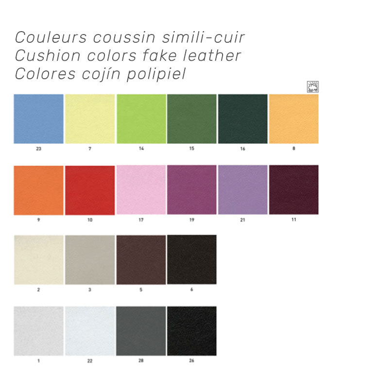 Couleurs disponibles pour la chaise de restaurant pour int�rieur EPICA � mobilier int�rieur RestooTab