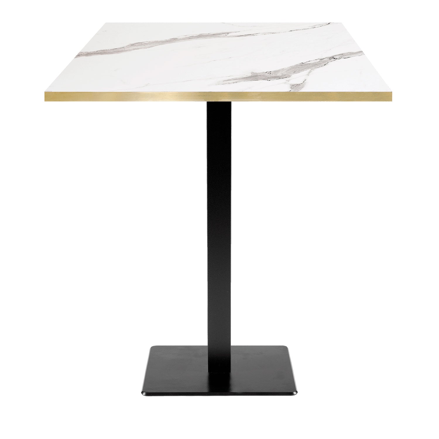 Mange-debout milan carré 70x70cm marbre blanc laiton