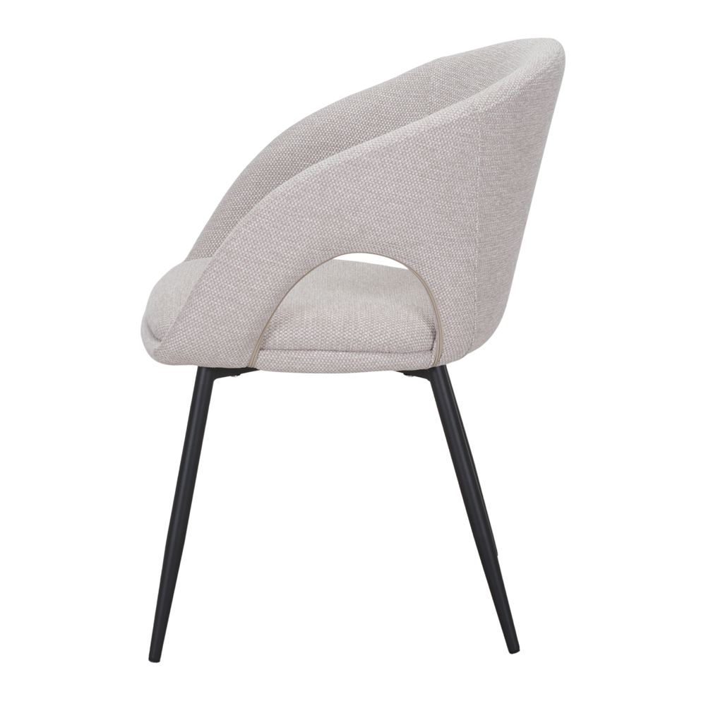 Chaise tapissée style contemporain, idéale pour brasseries et restaurants. Conçue pour un usage professionnel en intérieur et extérieur.