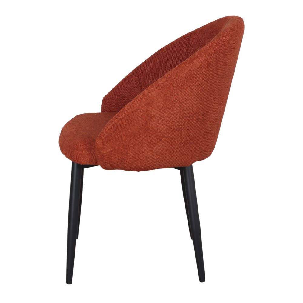 Chaise tapissée style contemporain, idéale pour brasseries et restaurants. Conçue pour un usage professionnel en intérieur et extérieur.