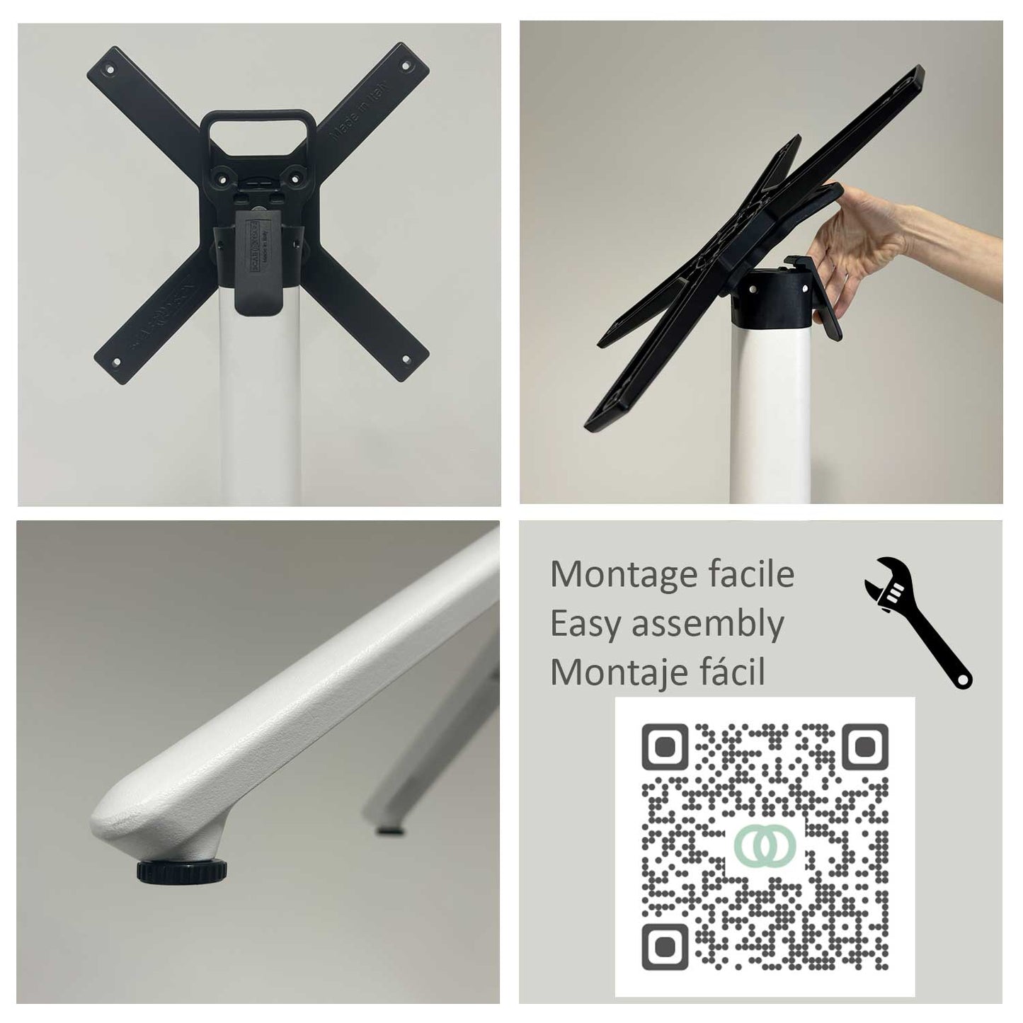 pied de table de terrasse blanc Nemo RestooTab