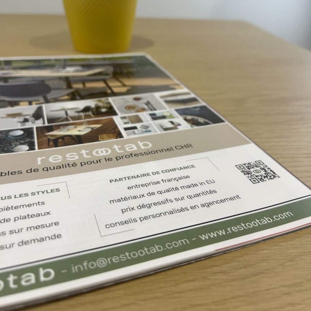 plateau de table sur mesure restaurant chene miel restootab