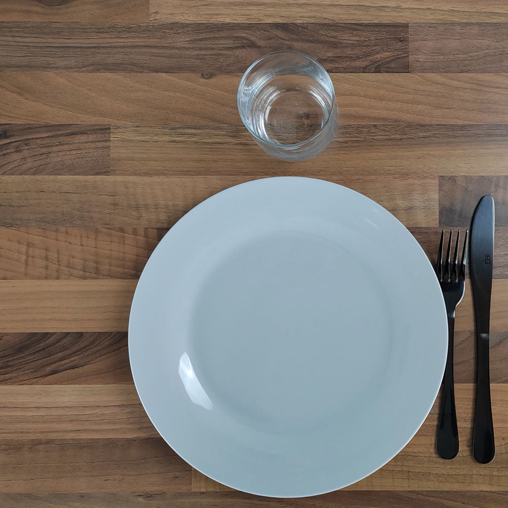 plateau de table sur mesure restaurant noyer lamellé restootab