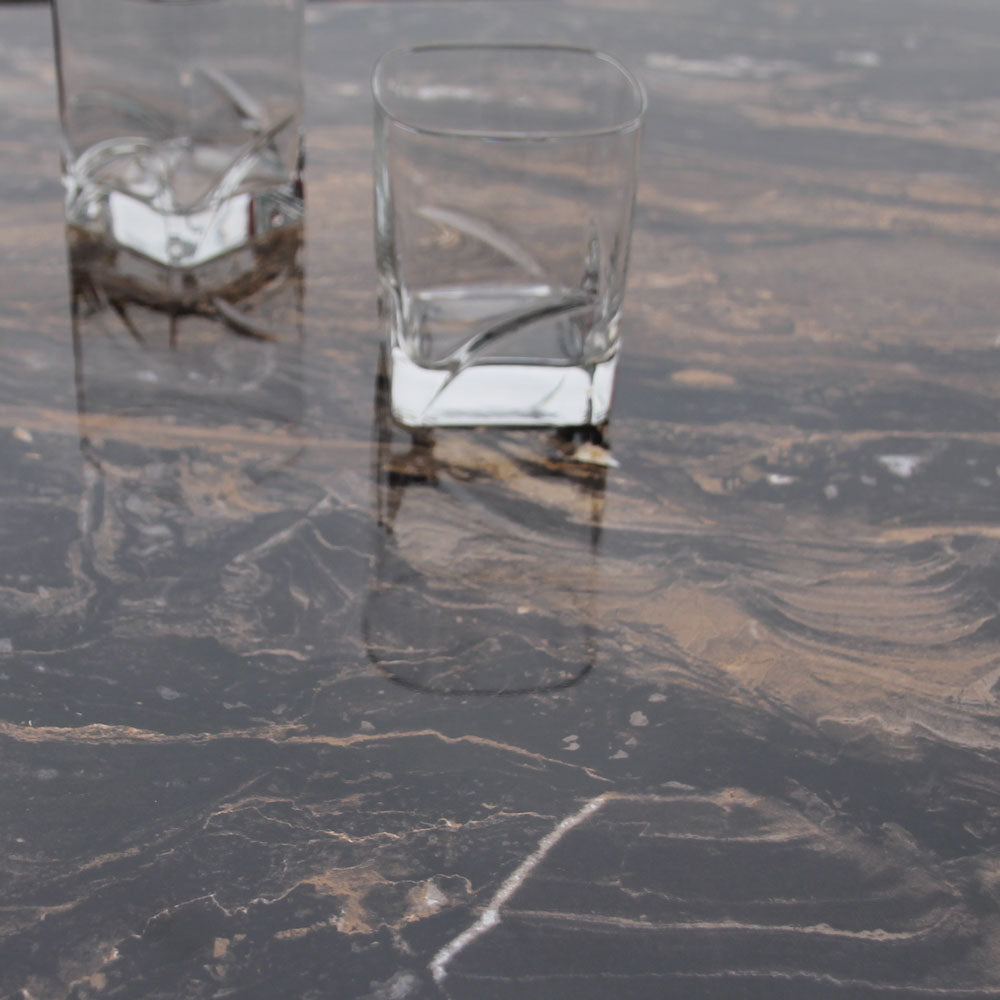 Custom outdoor table top glossy Cappuccino - Compact HPL