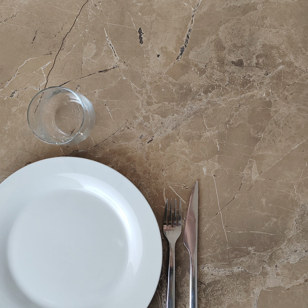 plateau de table sur mesure restaurant marbre grec restootab