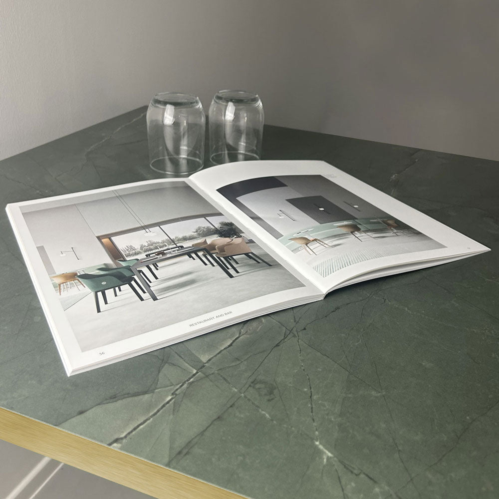 plateau de table sur mesure restaurant marbre jade chants laiton restootab