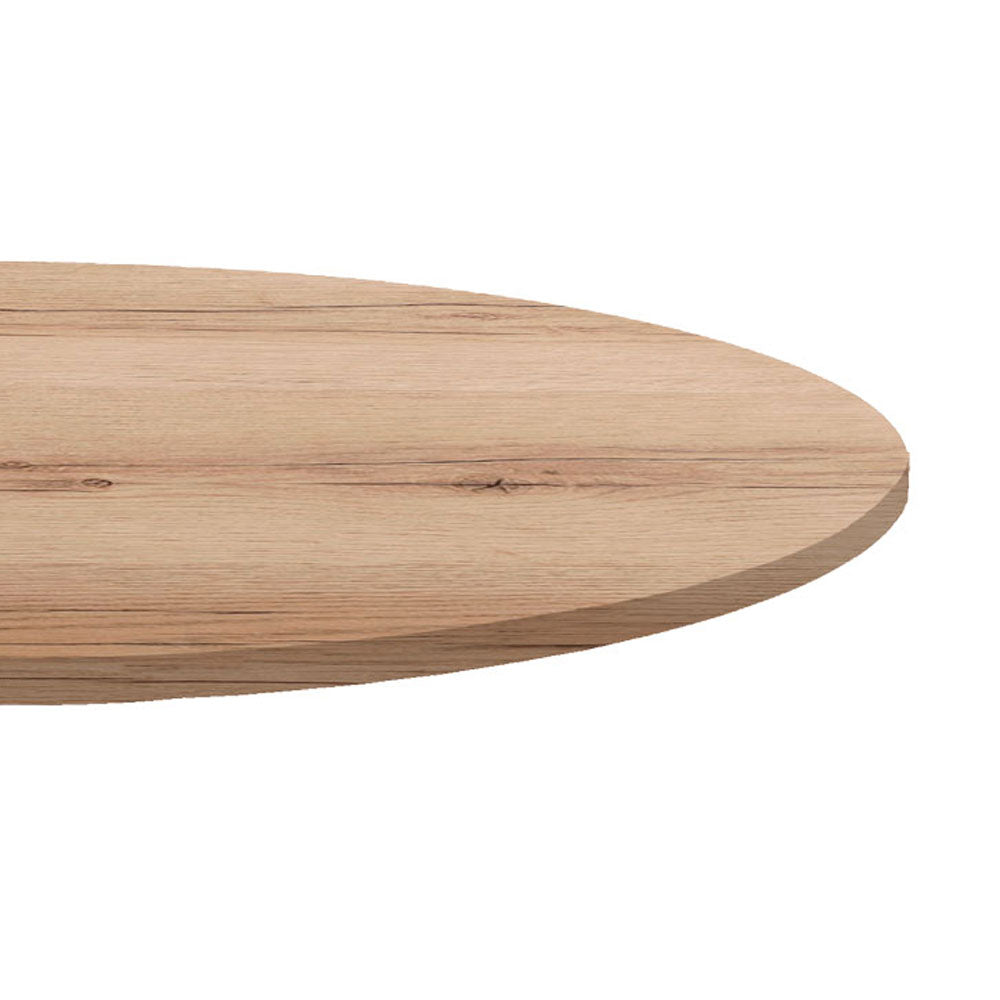 Table de terrasse Nemo noir Ø70cm Chêne delano