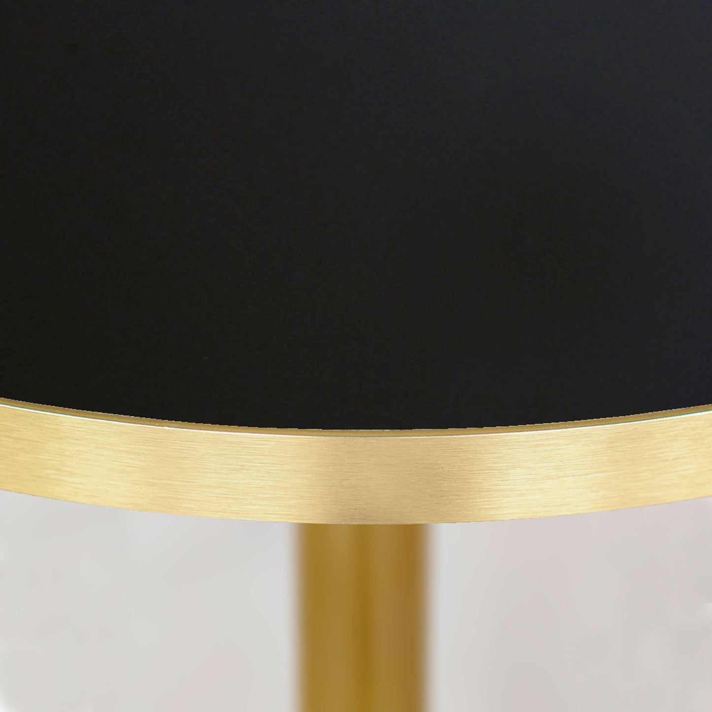 Table ronde chic Rome doré Ø120cm noir laiton