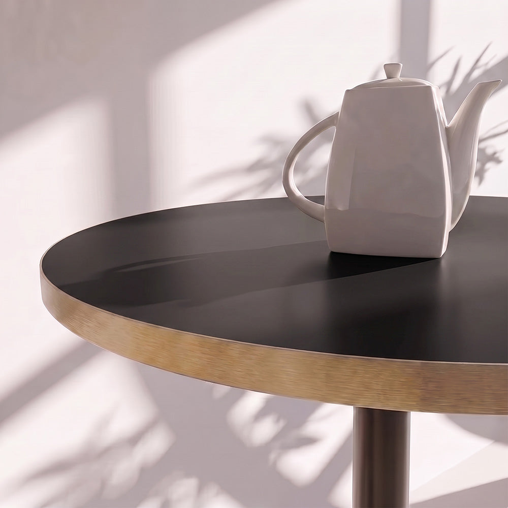 Chic round table Rome gold Ø120cm black brass