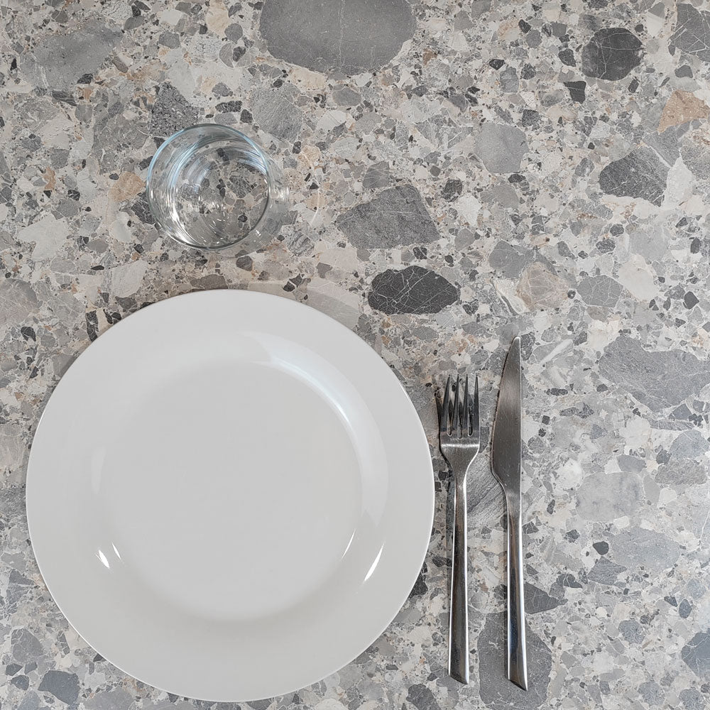 plateau de table sur mesure restaurant terrazzo cepp restootab