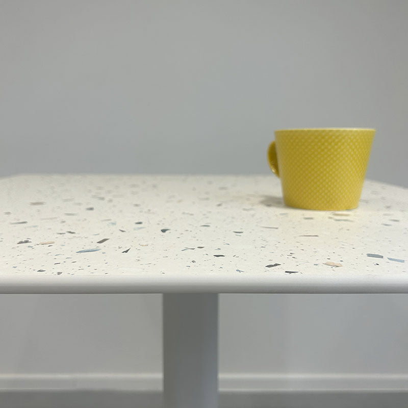 plateau de table sur mesure restaurant terrazzo cassatta ame blanche compact restootab