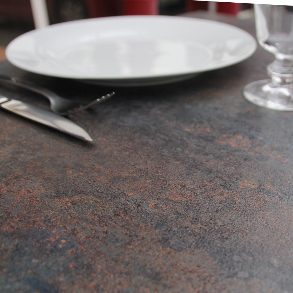 plateau de table sur mesure restaurant underground rouille restootab