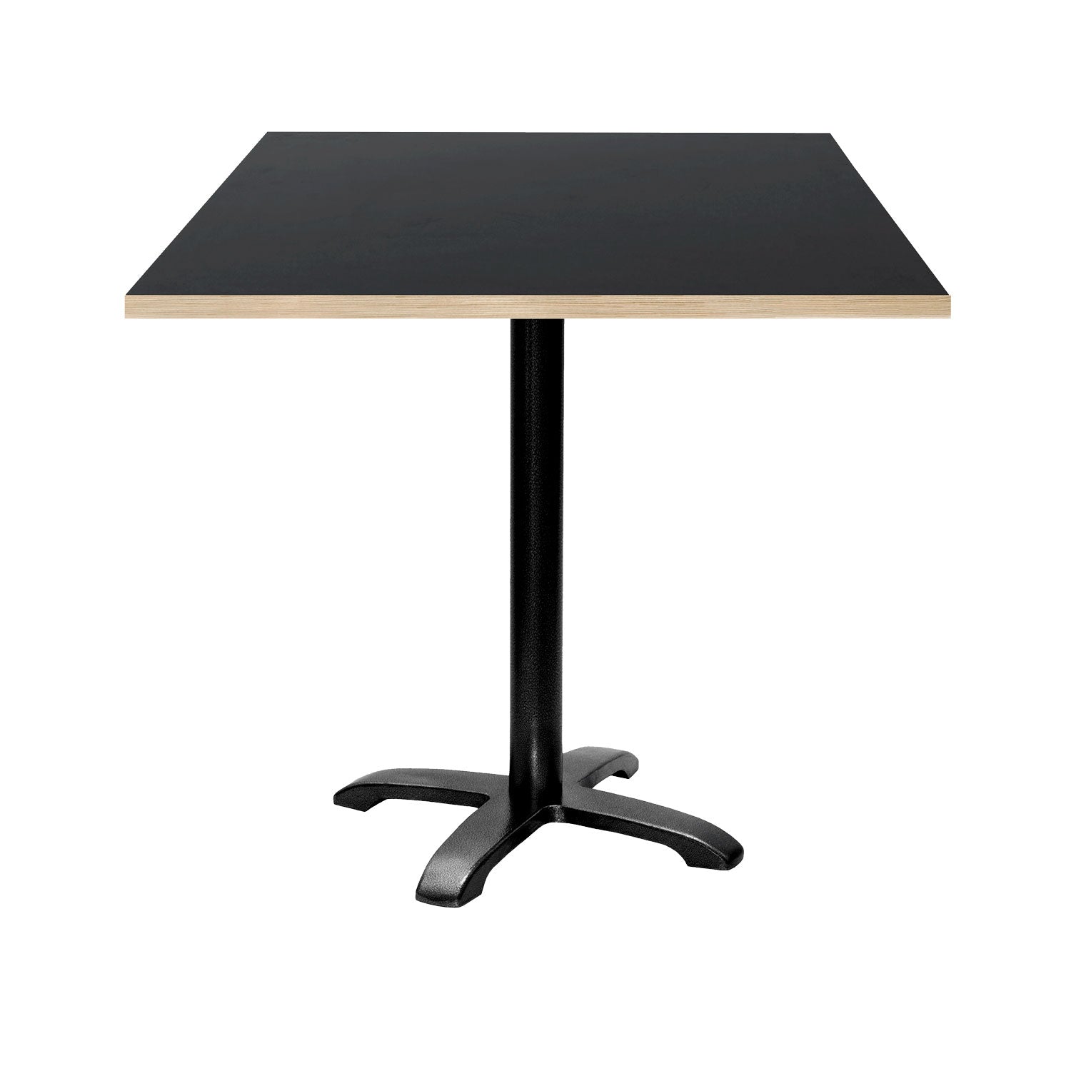 Table de restaurant bazila carrée 70x70cm noir bois