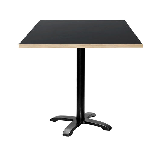 Table de restaurant bazila carrée 70x70cm noir bois