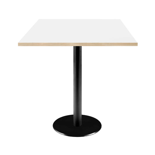 Table de restaurant rome carrée 70x70cm blanc uni bois