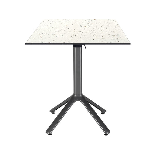 table de terrasse carré promotion destockage pliable nemo noir 60x60cm Terrazzo cassata RestooTab