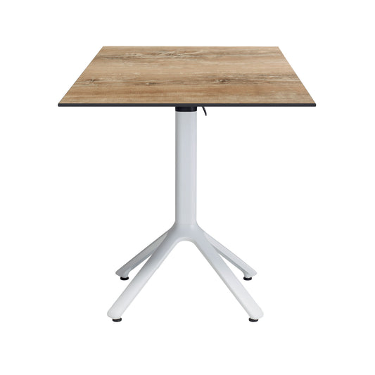 table de terrasse promotion destockage pliable nemo blanc 60x60cm Chêne slovène RestooTab