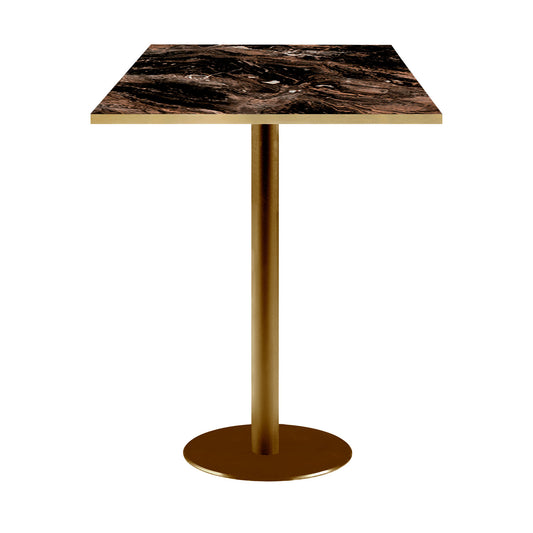 Mange-debout rome doré carré 60x60cm capuccino brillant laiton