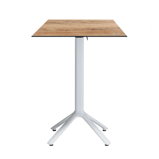 table mange debout terrasse pliable nemo blanc 60x60cm chene slovene RestooTab