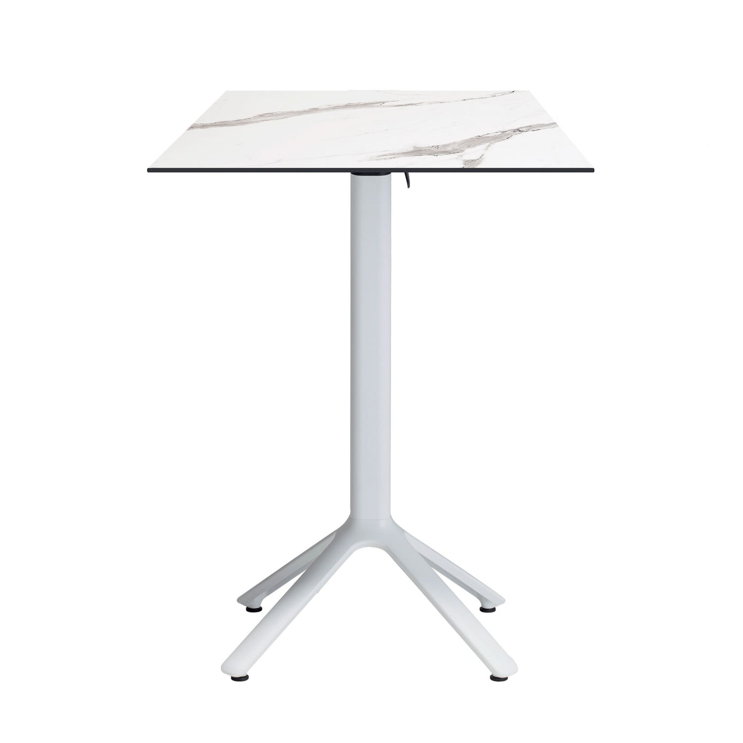 table mange debout terrasse pliable nemo blanc 60x60cm marbre blanc RestooTab