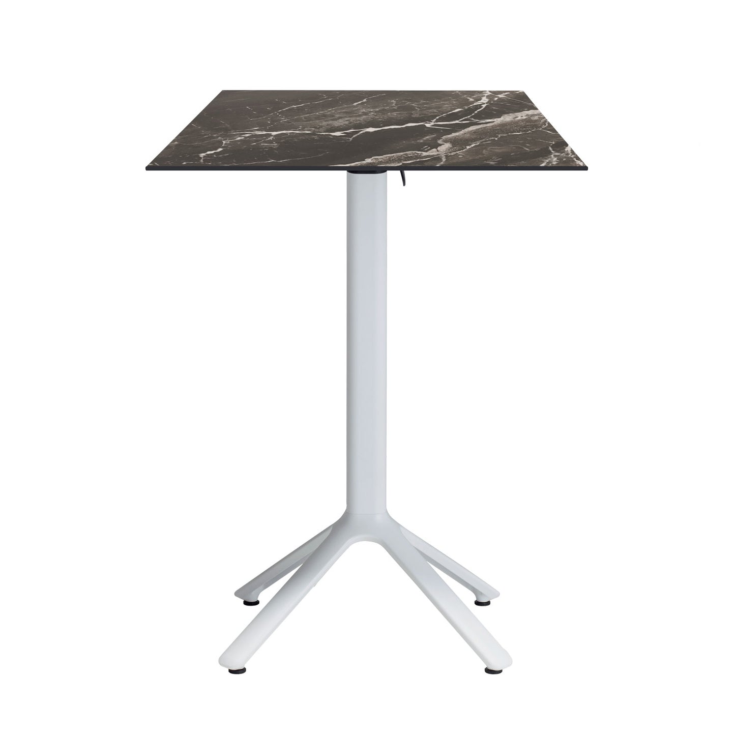 table mange debout terrasse pliable nemo blanc 60x60cm marbre royal RestooTab