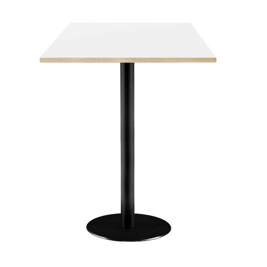 Mange-debout rome carré 60x60cm blanc uni bois