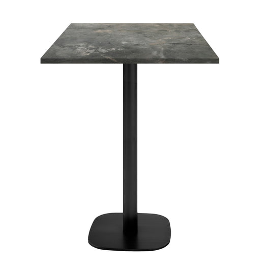 Mange-debout round carré 60x60cm pierre metallisee