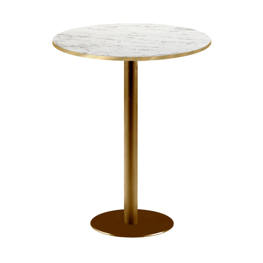 Mange-debout rome doré rond 60cm marbre calacatta laiton