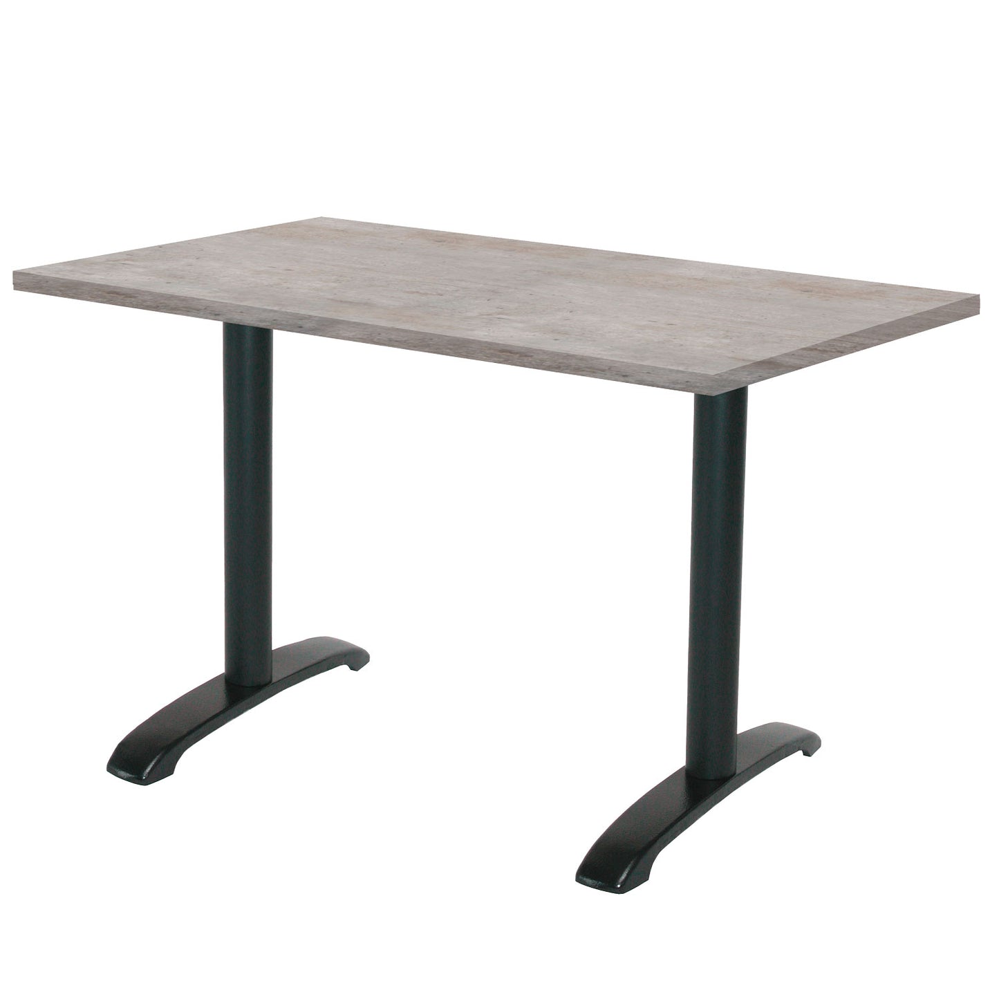 Table de restaurant bazila rectangle 120x70cm beton naturel
