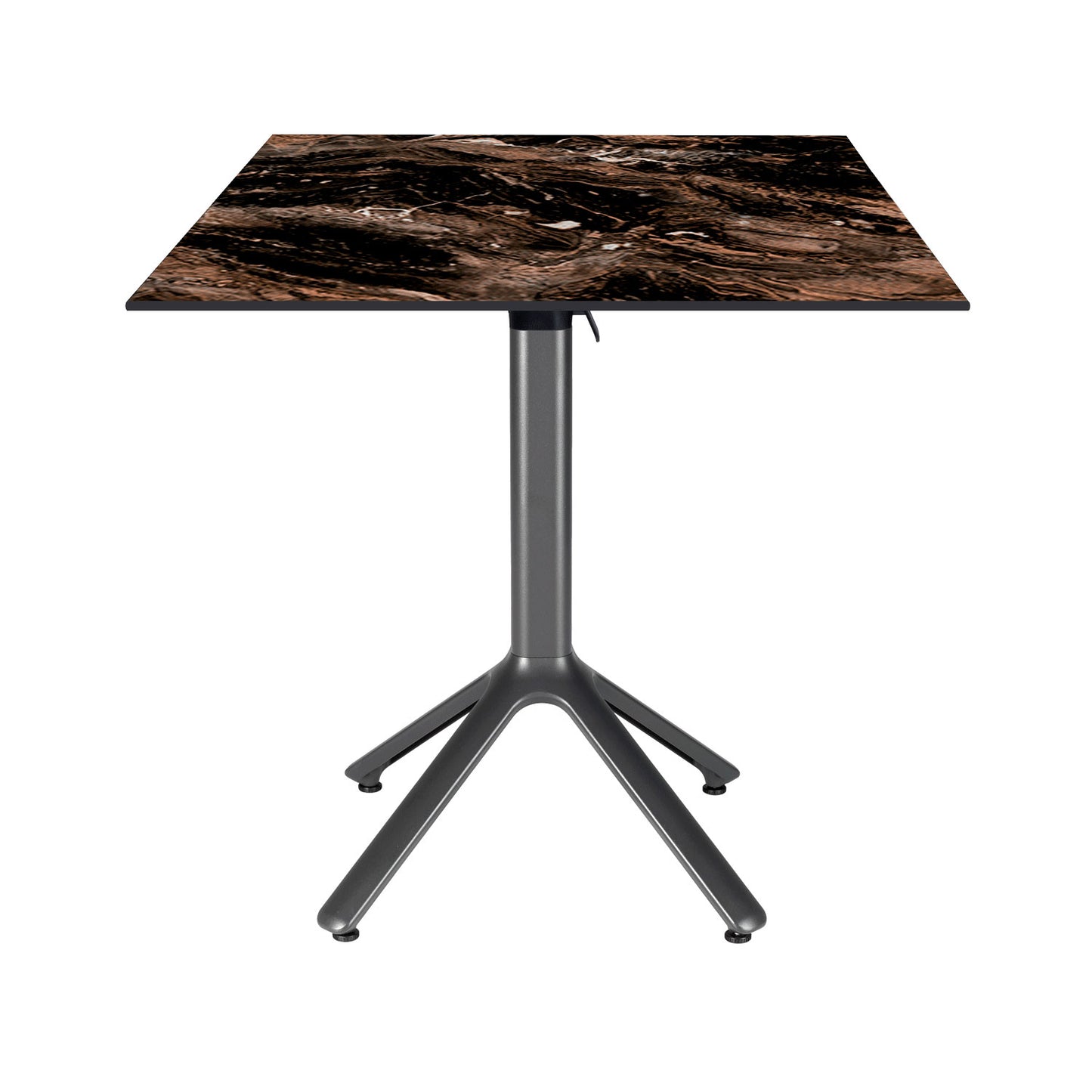 table terrasse pliable nemo noir 70x70cm berbre capuccino RestooTab