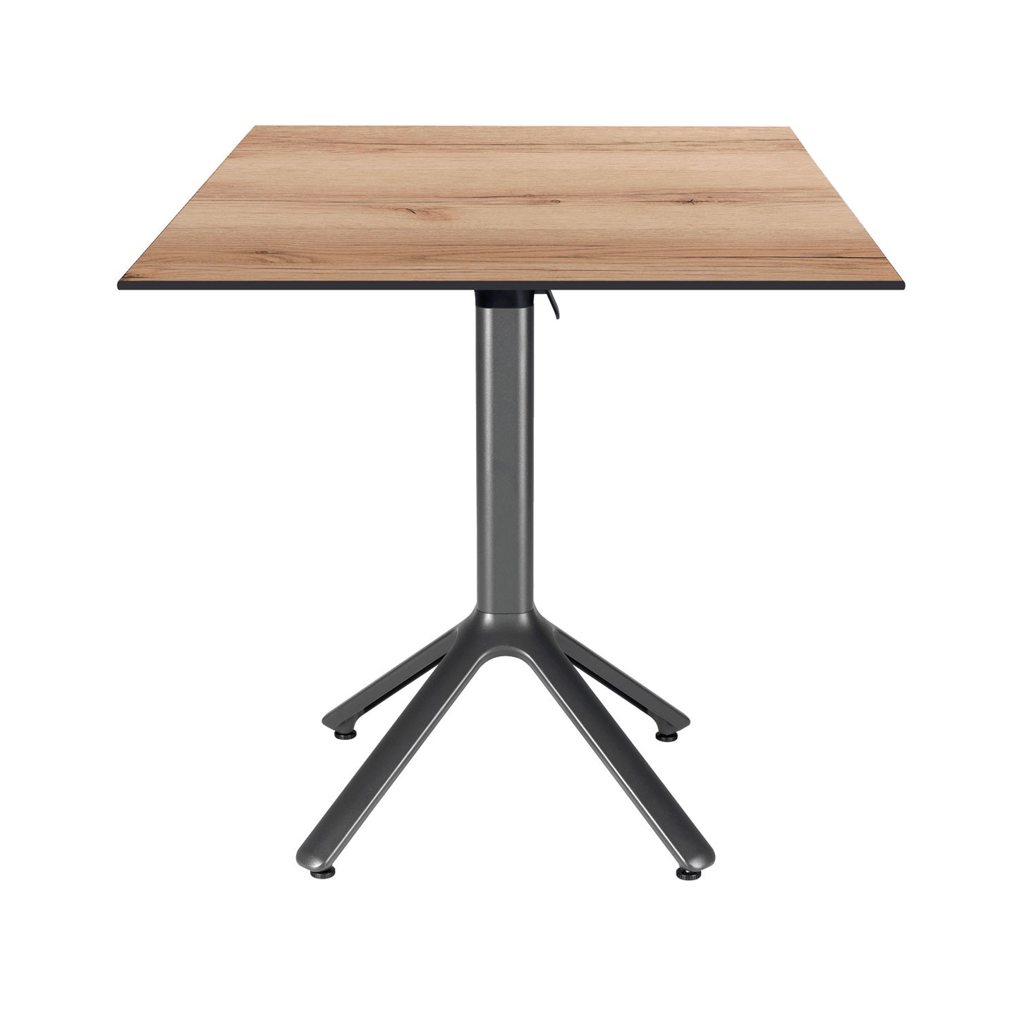 table terrasse pliable nemo noir 70x70cm chene delano RestooTab
