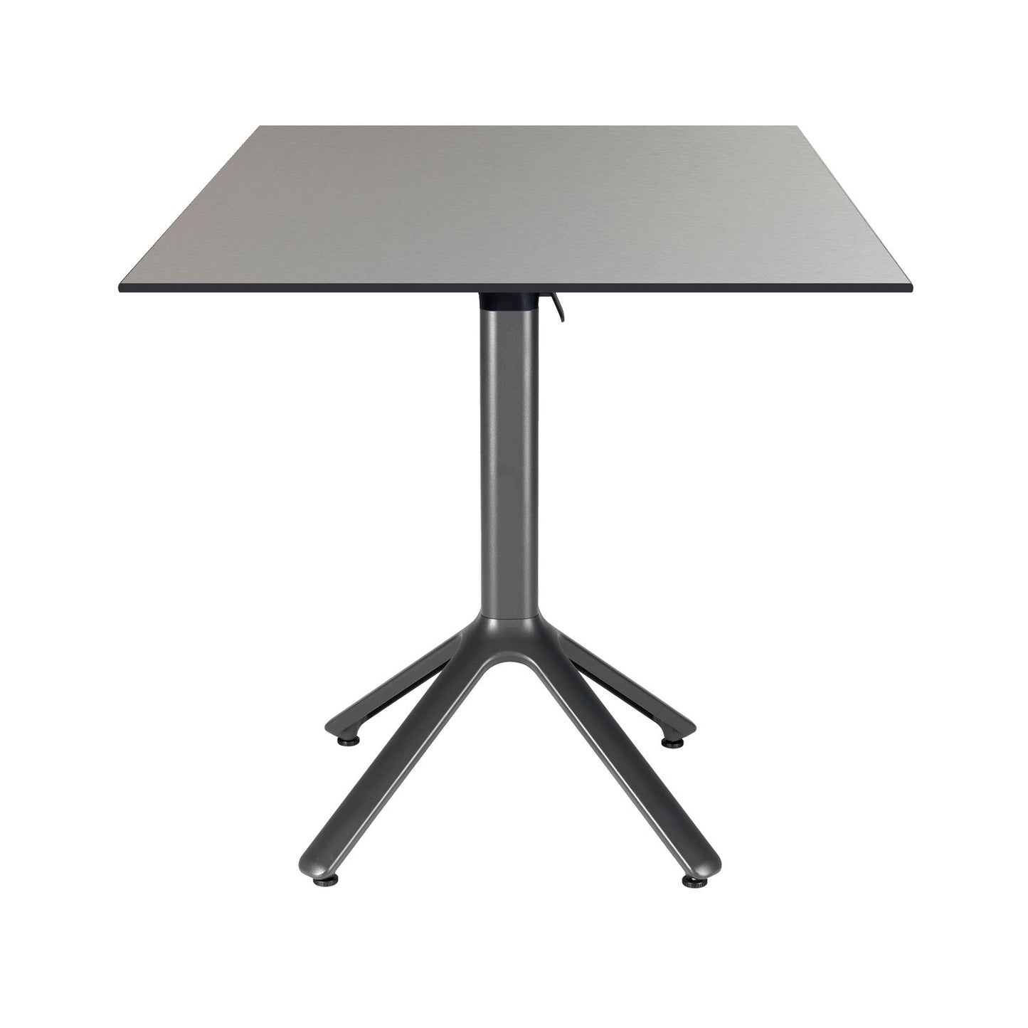 table terrasse pliable nemo noir 70x70cm gris métallise RestooTab