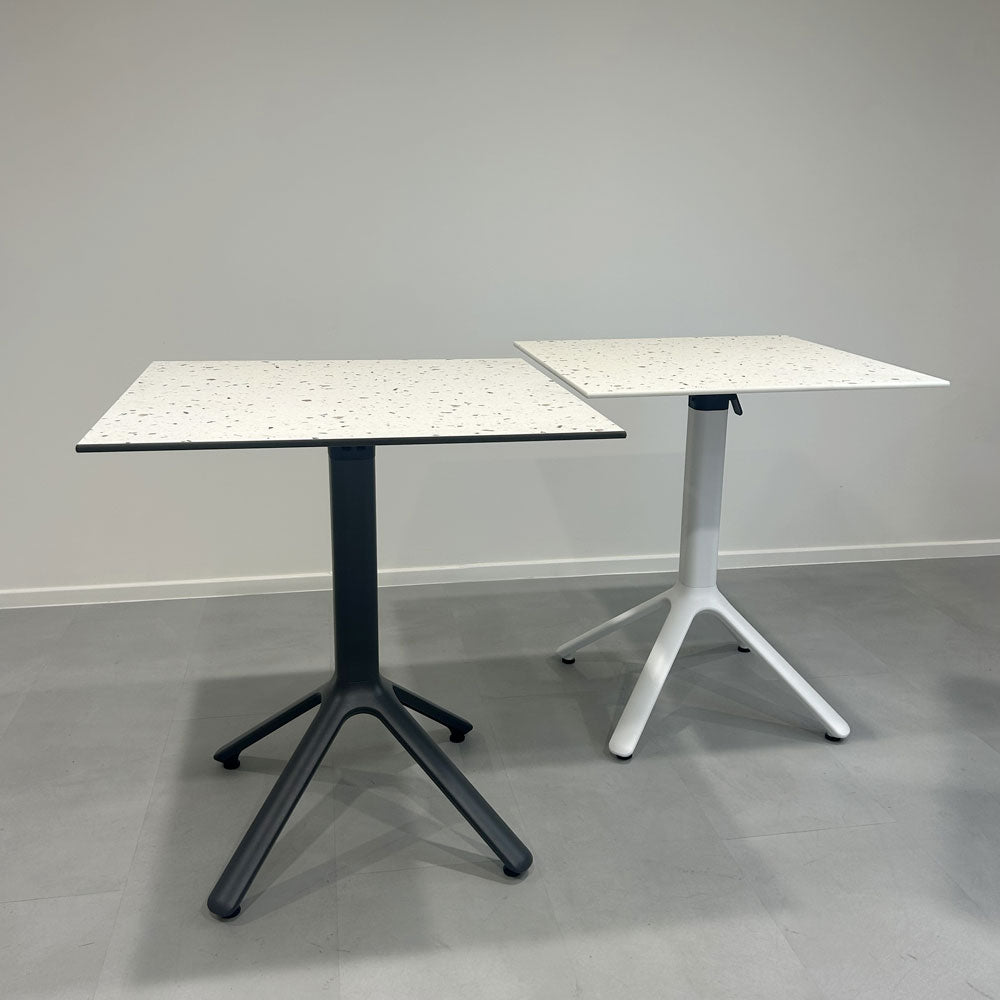 table terrasse pliable nemo blanc et noir 70x70cm terrazzo cassata RestooTab