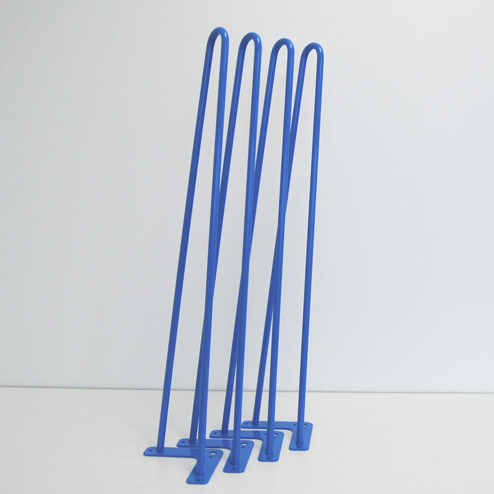 piétement de table hairpin pour restaurant salon bleu promo destockage restootab