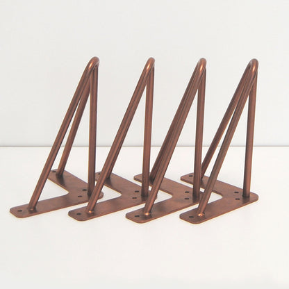 piétement de table hairpin pour restaurant salon cuivre promo 