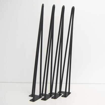 piétement de table hairpin pour restaurant salon noir promo 