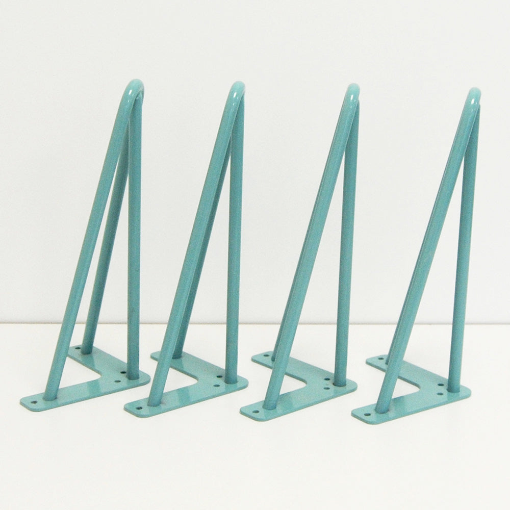 piétement de table hairpin pour restaurant salon tourquoise  promo destockage restootab