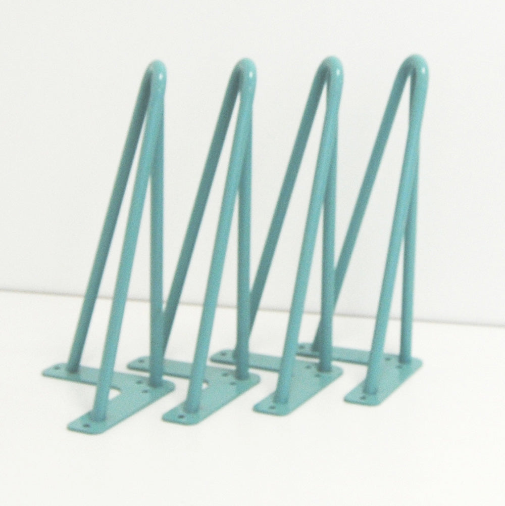 piétement de table hairpin pour restaurant salon tourquoise  promo destockage restootab