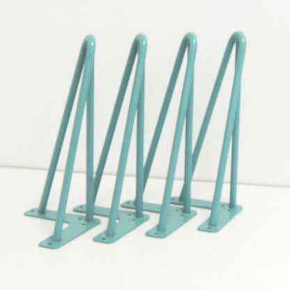 piétement de table hairpin pour restaurant salon tourquoise  promo destockage restootab