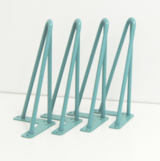 piétement de table hairpin pour restaurant salon tourquoise  promo destockage restootab