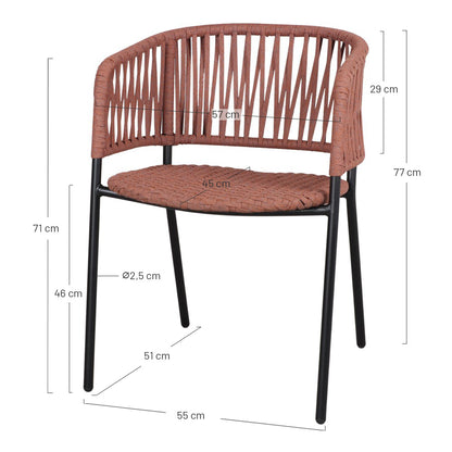 Chaise en corde et métal Alsima