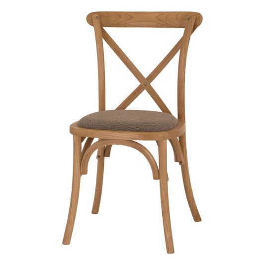 Chaise tapissée style contemporain, idéale pour brasseries et restaurants. Conçue pour un usage professionnel en intérieur.