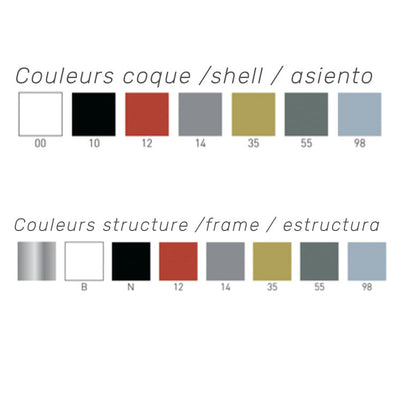 Couleurs disponibles pour la chaise de restaurant terrasse ext�rieur ARTESIA � mobilier int�rieur RestooTab
