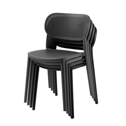 Chaise noire courbes design Nuta