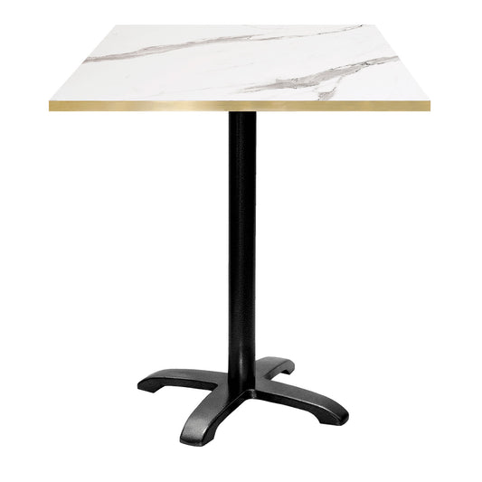 Mange-debout bazila carré 70x70cm marbre blanc laiton