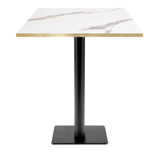 Mange-debout milan carré 70x70cm marbre blanc laiton