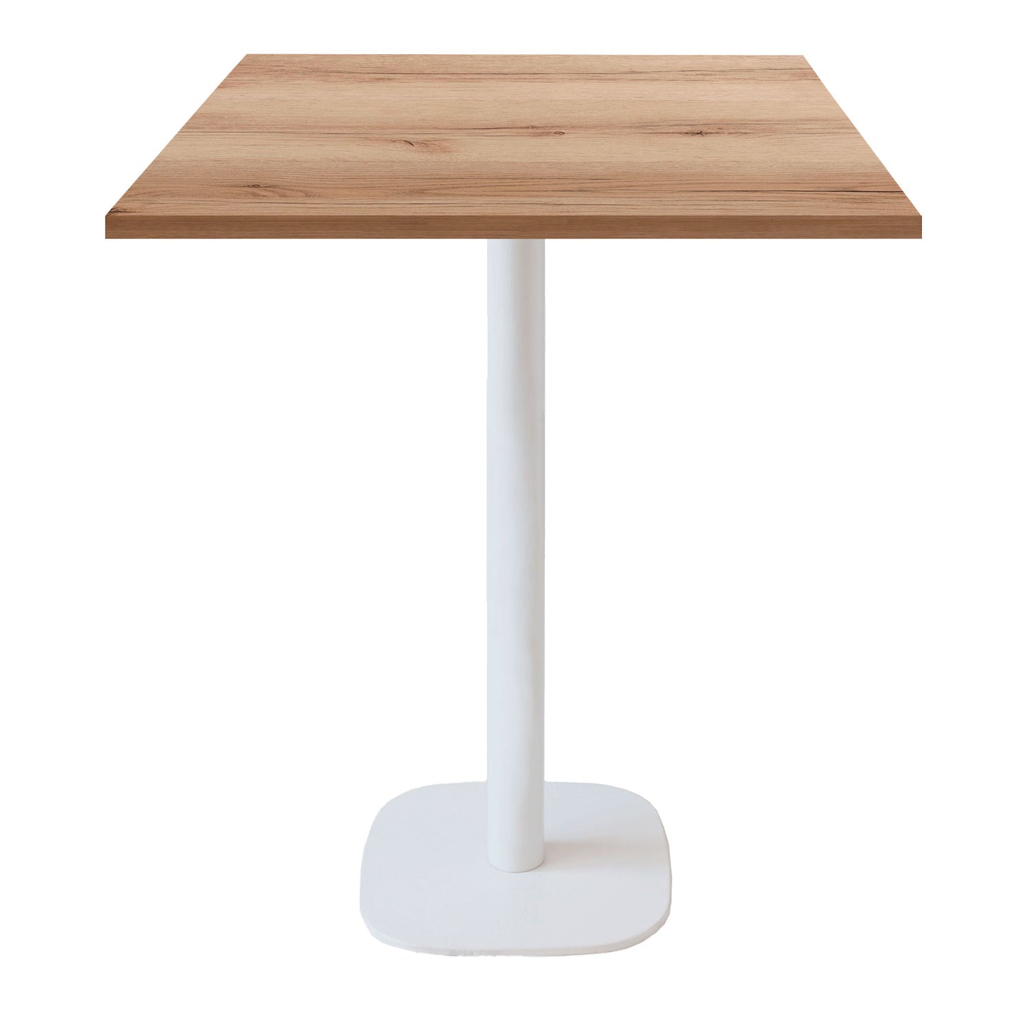 Mange-debout round blanc carré 70x70cm chene delano
